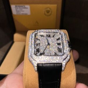 Iced Out Mossinite Automatic Square Luxury Mechanical Bust Down Watch